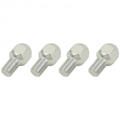 Set de 4 vis de roue chromées à appui bombé (14x1.5)...